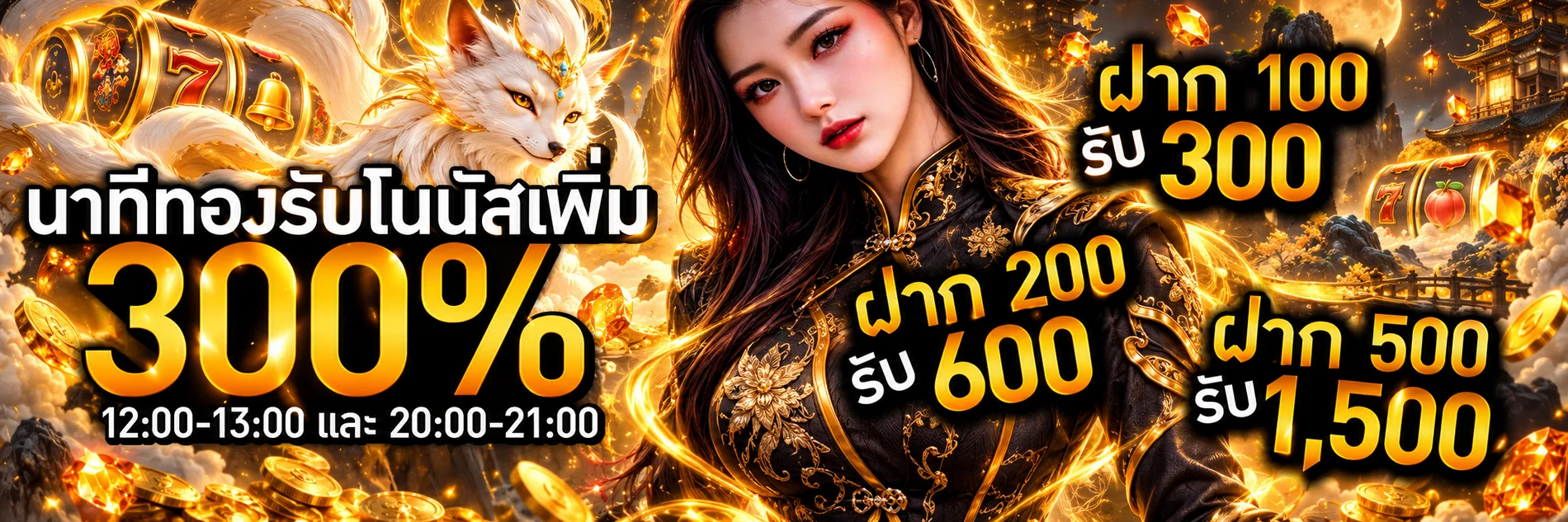 โปรโมชั่นโบนัสสมาชิก NAMO321 โทนสีส้มทอง